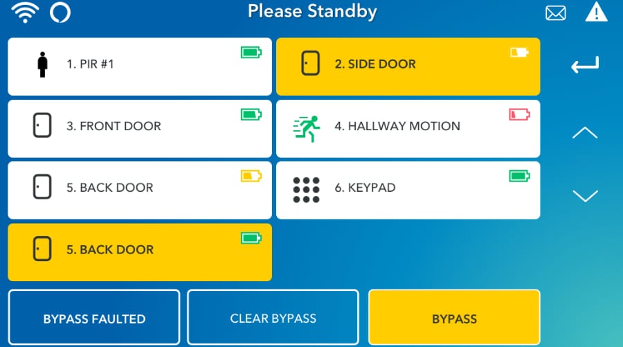 Chicago security system command screen.